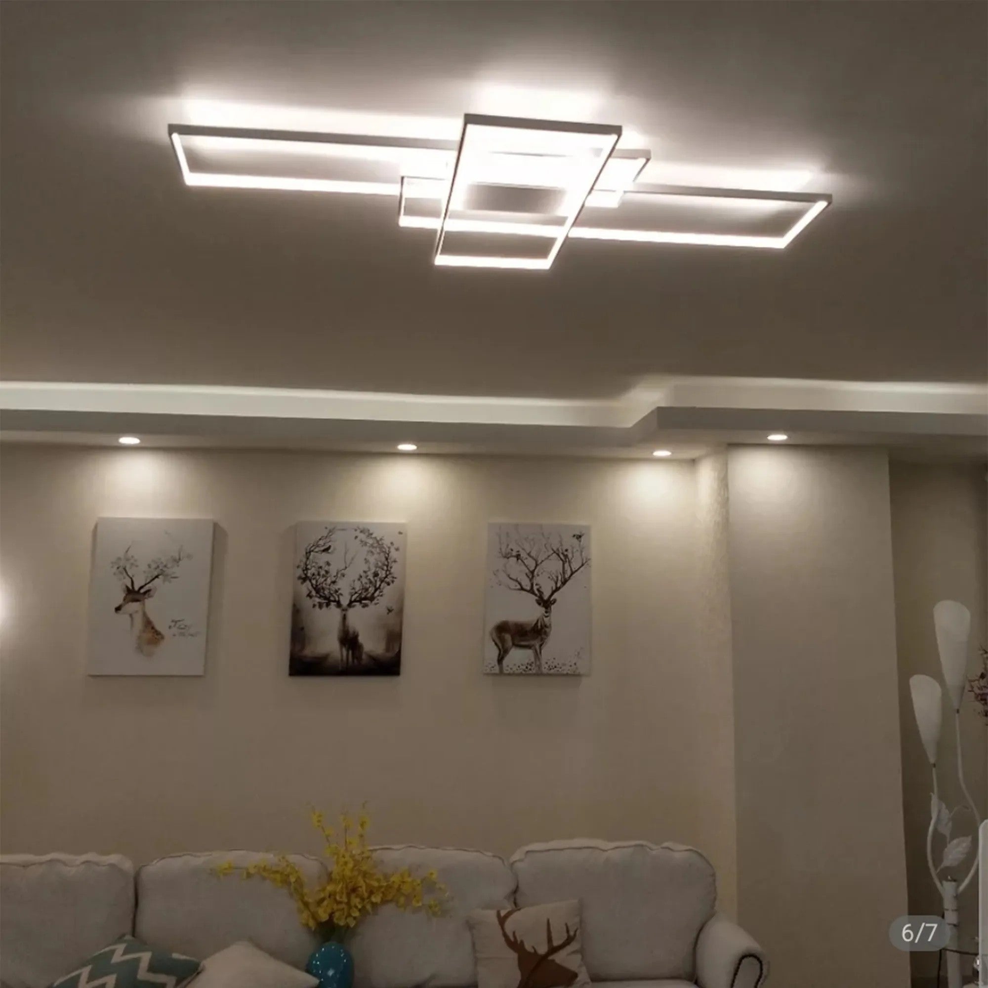 Lampa Sufitowa Nowoczesna LED + PILOT APP660 Biała 12