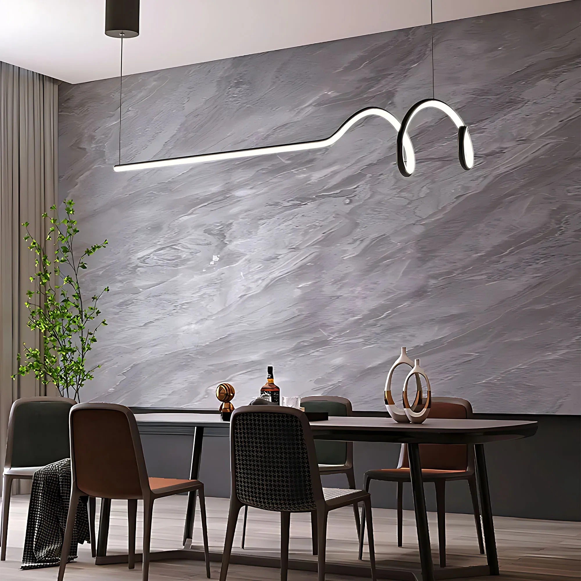 Lampa Wisząca LHJ030-CP 120cm BLACK 12