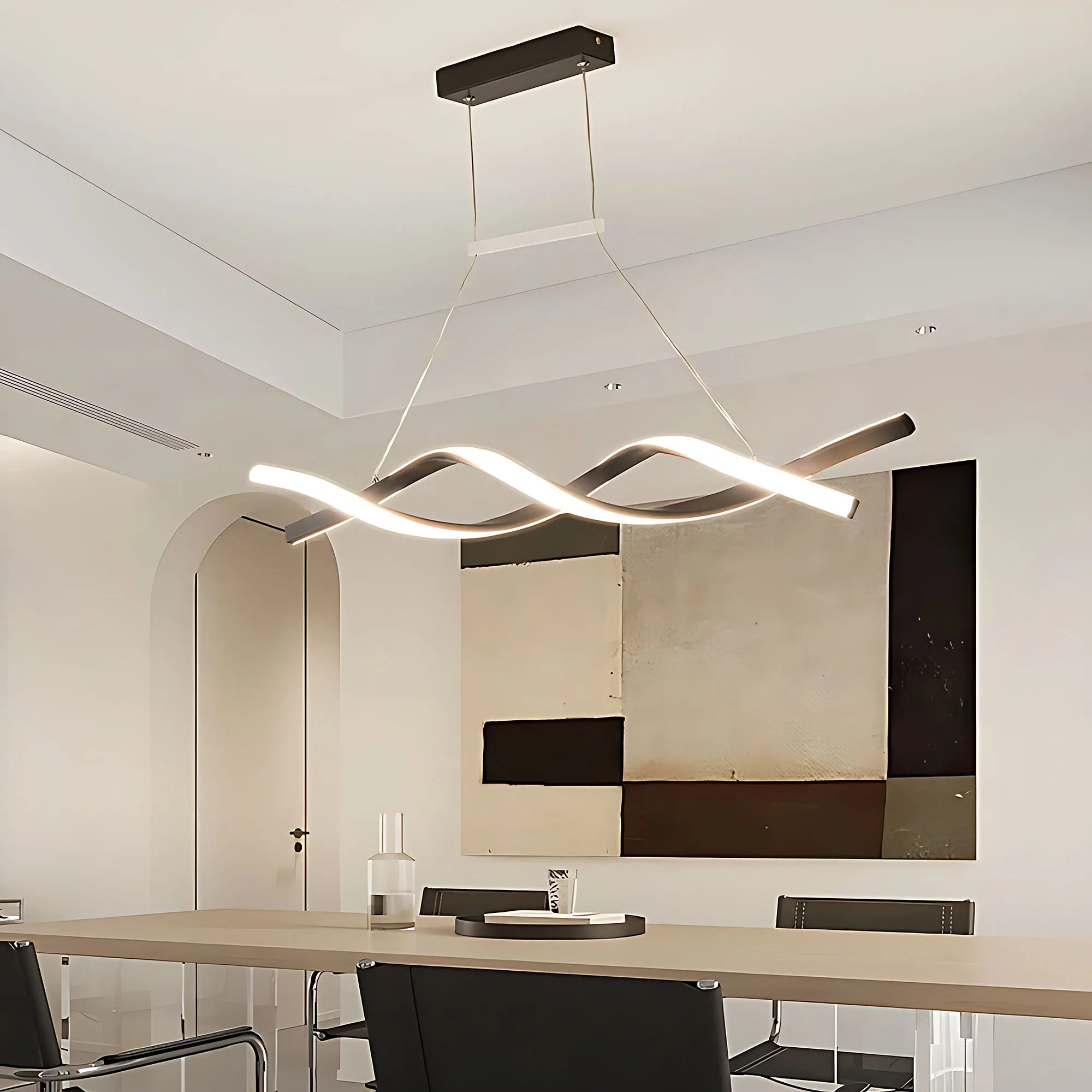 LAMPA SUFITOWA WISZĄCA LED LHJ020-CP CZARNA 12