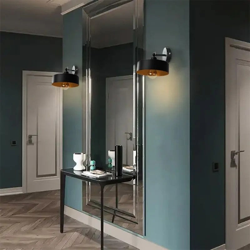 LAMPA ŚCIENNA KINKIET APP1332-1W BLACK GOLD 12