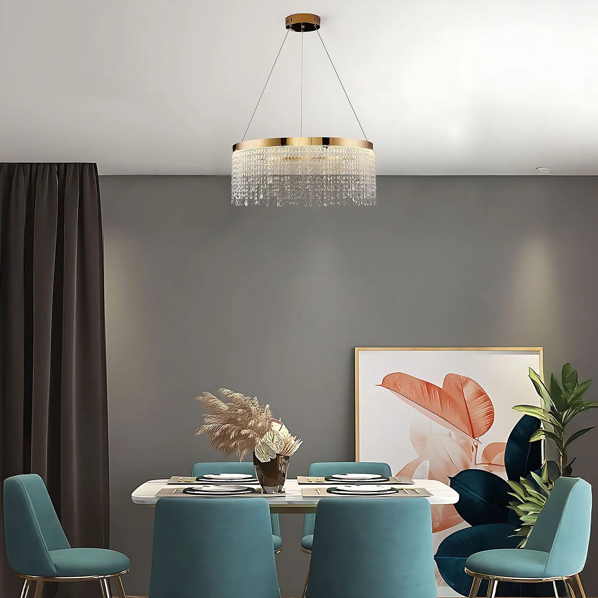 LAMPA SUFITOWA WISZĄCA LED APP1730-1CP Złota 40cm 12