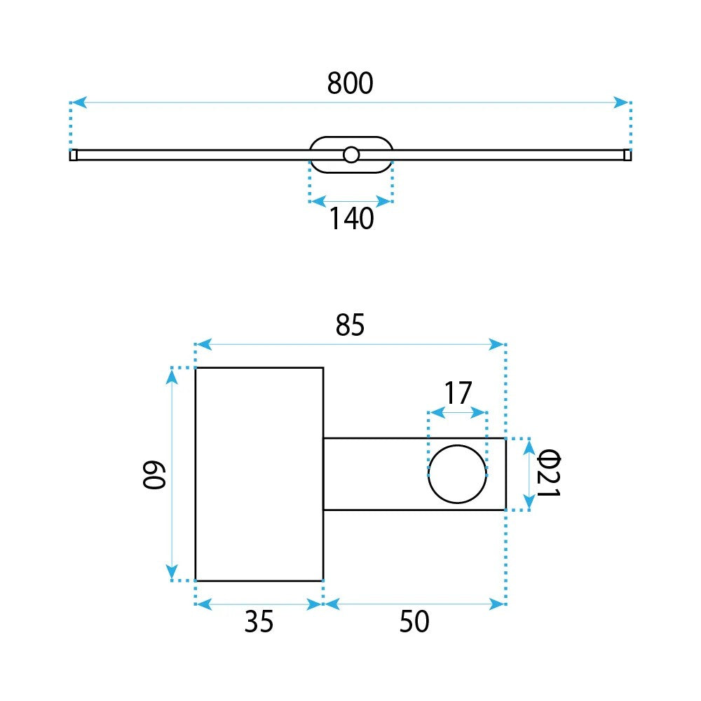 Kinkiet Łazienkowy LED APP1894-1W 80 Cm Złoto Szczotkowane 12