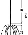 Lampa wisząca bezbarwna LED zimny Caruso 31-55569