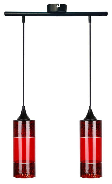 Lampa wisząca candellux plazma 2x60w e27 czerwony