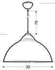 Lampa wisząca metalowa biała 60W E27 Uni Candellux 31-13323