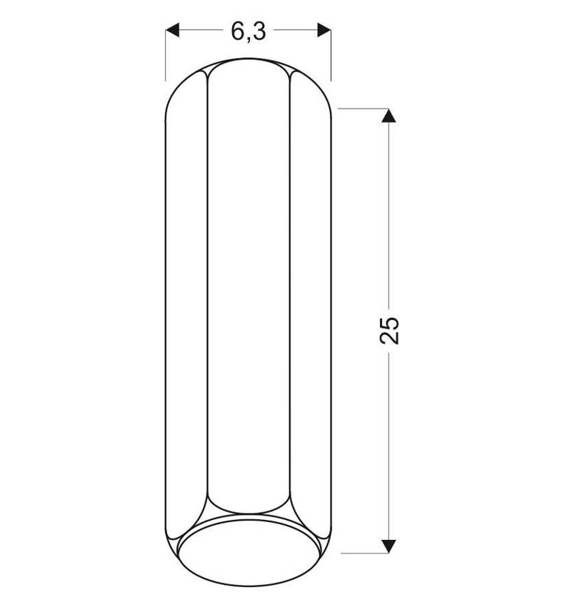 Tuba Candellux biała sześciokątna 2282800