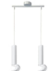 Lampa tuba wisząca 100cm biała 2xGU10 32-78636