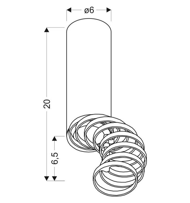 Tuba Candellux czarna z  regulowanymi pierścieniami 2282732