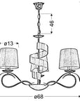 Lampa sufitowa żyrandol chromowy 3x40W E14 Denis Candellux 33-23414