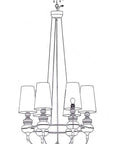 Lampa wisząca czarna regulowana żyrandol 6x40W Decoria Candellux 36-30576