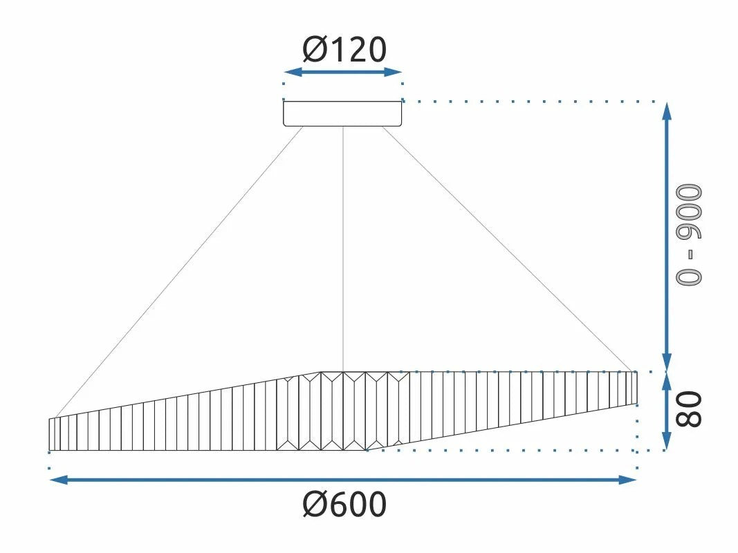 KRYSZTAŁOWA LAMPA SUFITOWA LED APP1064-1CP 13