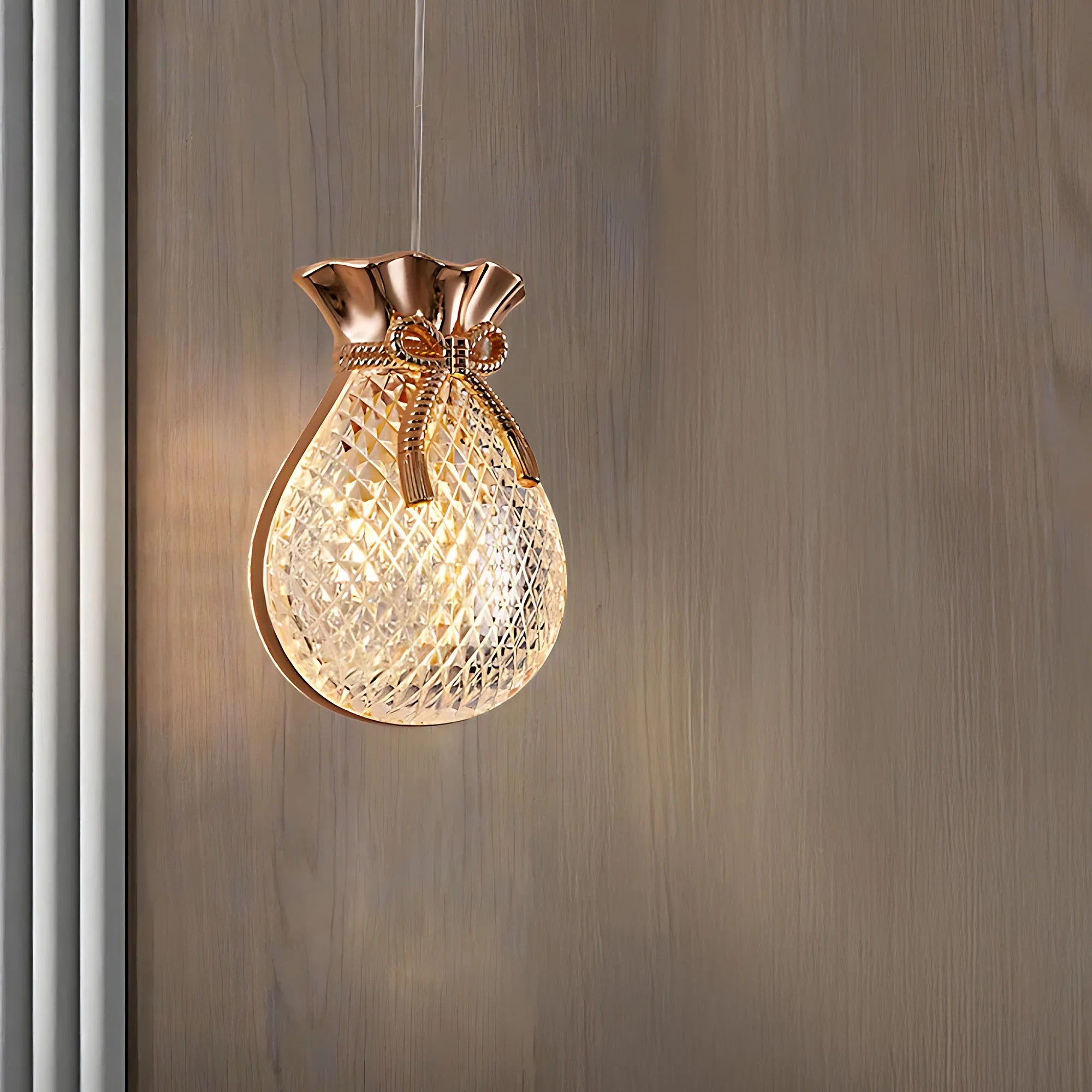 LAMPA SUFITOWA WISZĄCA LHJ107-1CP JASNE RÓŻOWE ZŁOTO 13