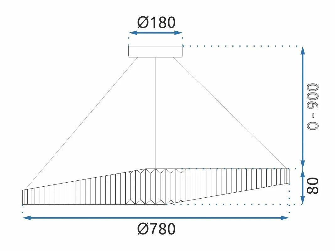 KRYSZTAŁOWA LAMPA SUFITOWA LED APP1202-CP 13