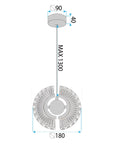 LAMPA SUFITOWA WISZĄCA LED LHJ108-2CP ZŁOTA 13