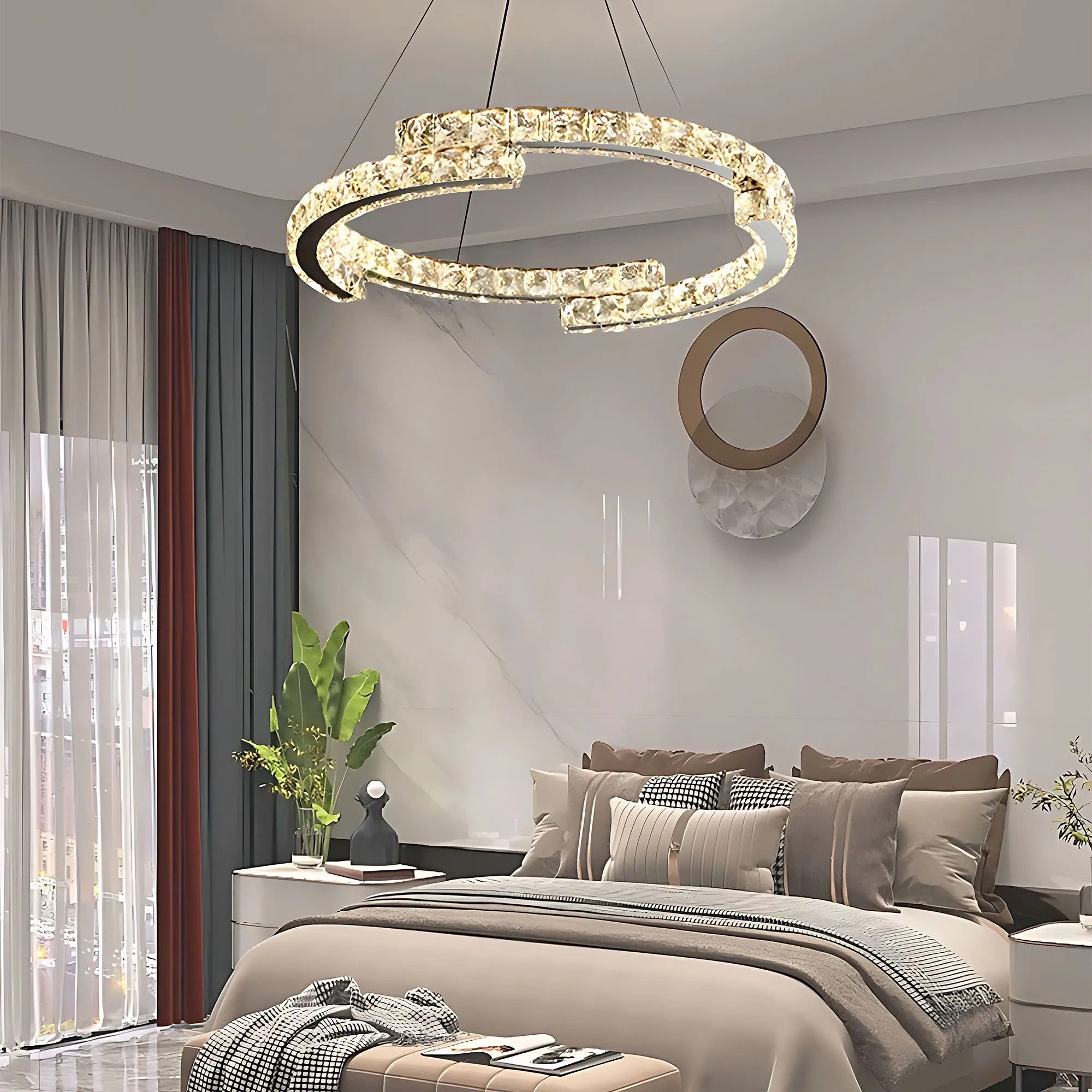 LAMPA SUFITOWA WISZĄCA LED APP1770-CP CHROM 60cm 13