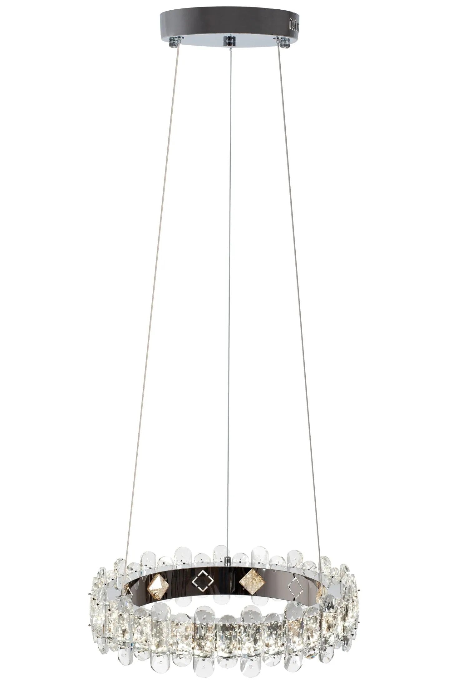 Kryształowa Lampa Sufitowa LED APP1041-CP + Pilot 13