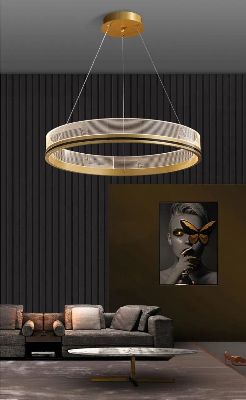 Lampa Wisząca LED APP1190-CP Złota 60cm 13