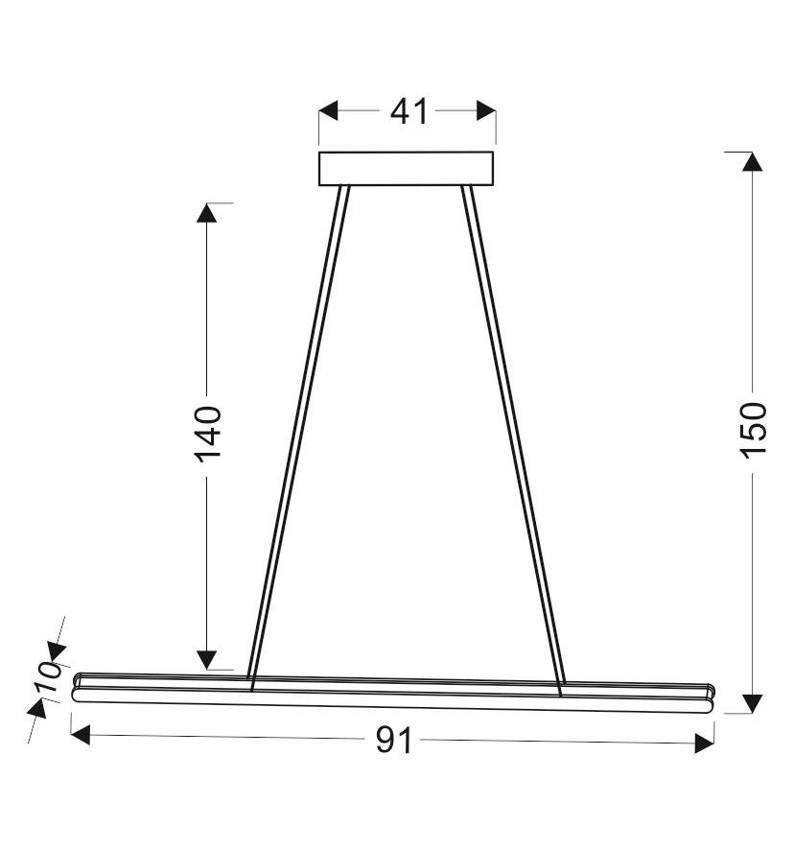 Wisząca lampa brązowa regulowana LED 28W 4000K Coconut Apeti A0010-311