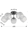 Zachera Lampa Sufitowa 5xE27 Biały