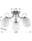 Lampa sufitowa białe szklane klosze Amba 33-78025