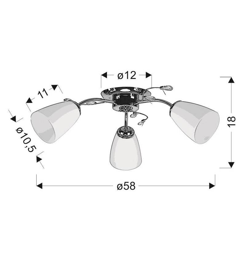 Ursella Lampa Sufitowa 3X40W E14 Biały