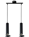Lampa wisząca podwójna czarna 2x50W GU10 Tuba Candellux 32-78650