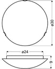 Plafon biały szklany okrągły sufitowy ścienny 60W Wrap Candellux 13-82213