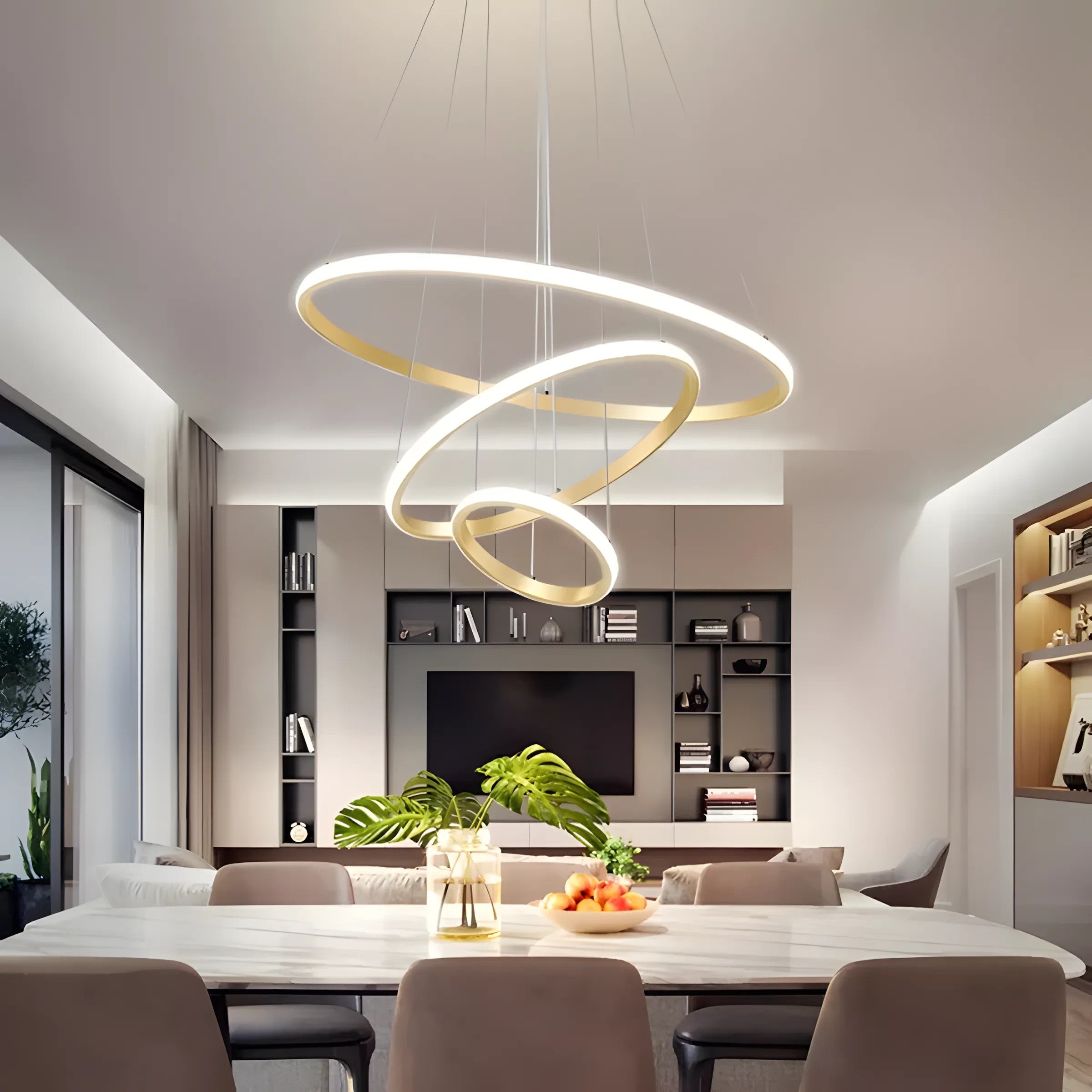 Lampa Wisząca LHJ010-CP4 BRUSH GOLD 14