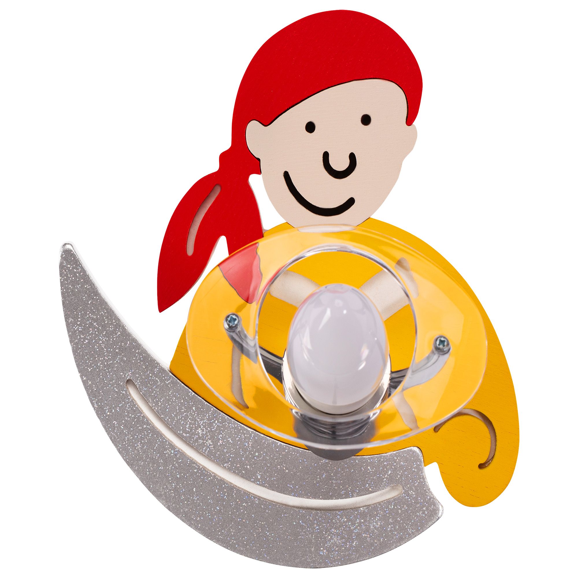 Lampa ścienna kinkiet żółty pirat 4717