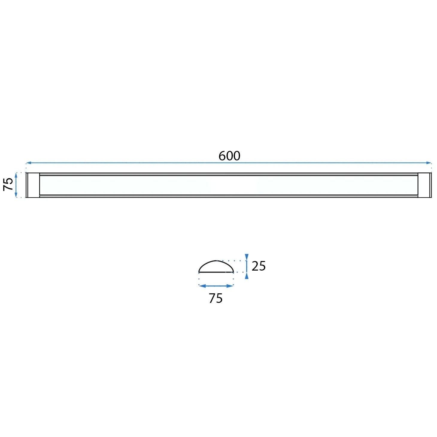 Panel LED Natynkowy 60cm Biały 18W 15