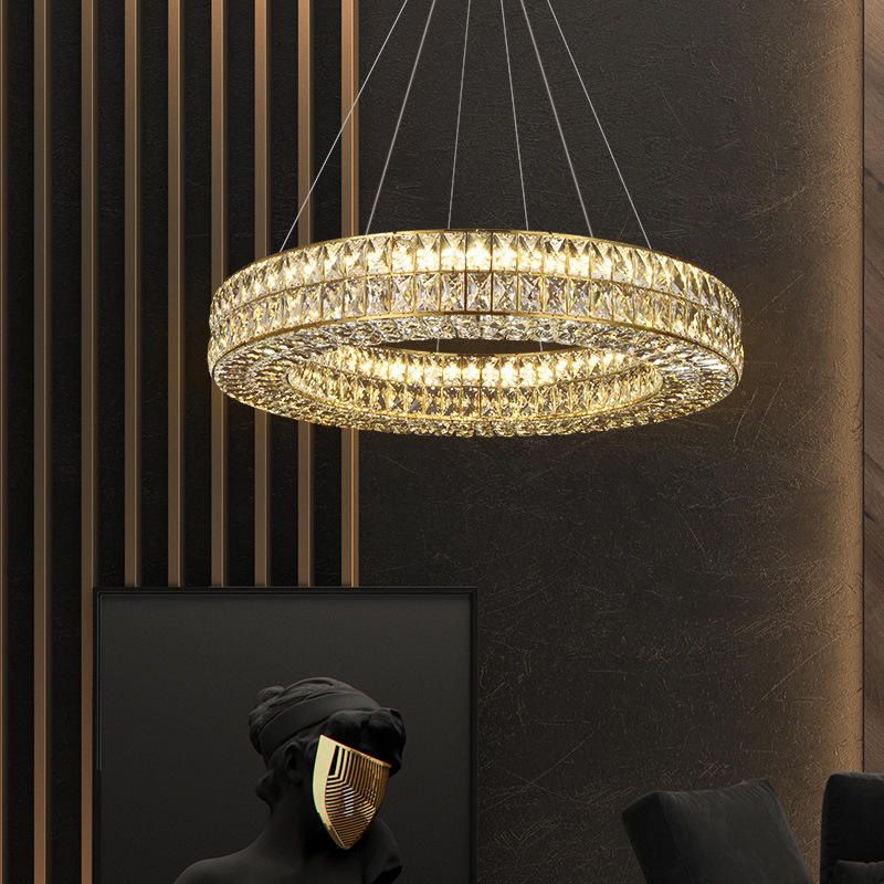 Lampa Sufitowa Wisząca Led App1569-cp Gold 80cm 9