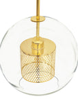 Lampa wisząca szklana loft APP556-1CP 30cm ZŁOTa