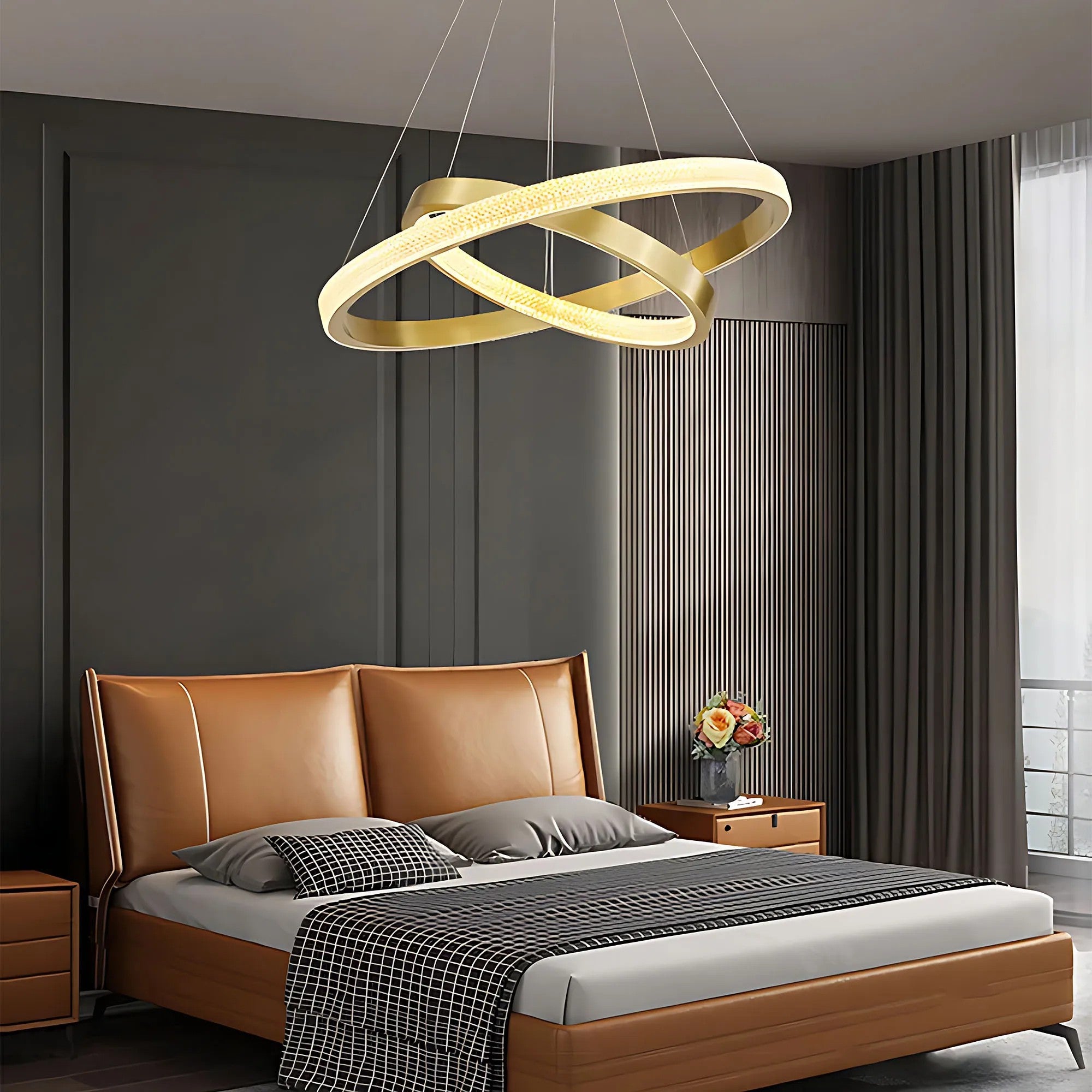 LAMPA SUFITOWA WISZĄCA LED APP1772-CP Złoto Szczotkowane 16