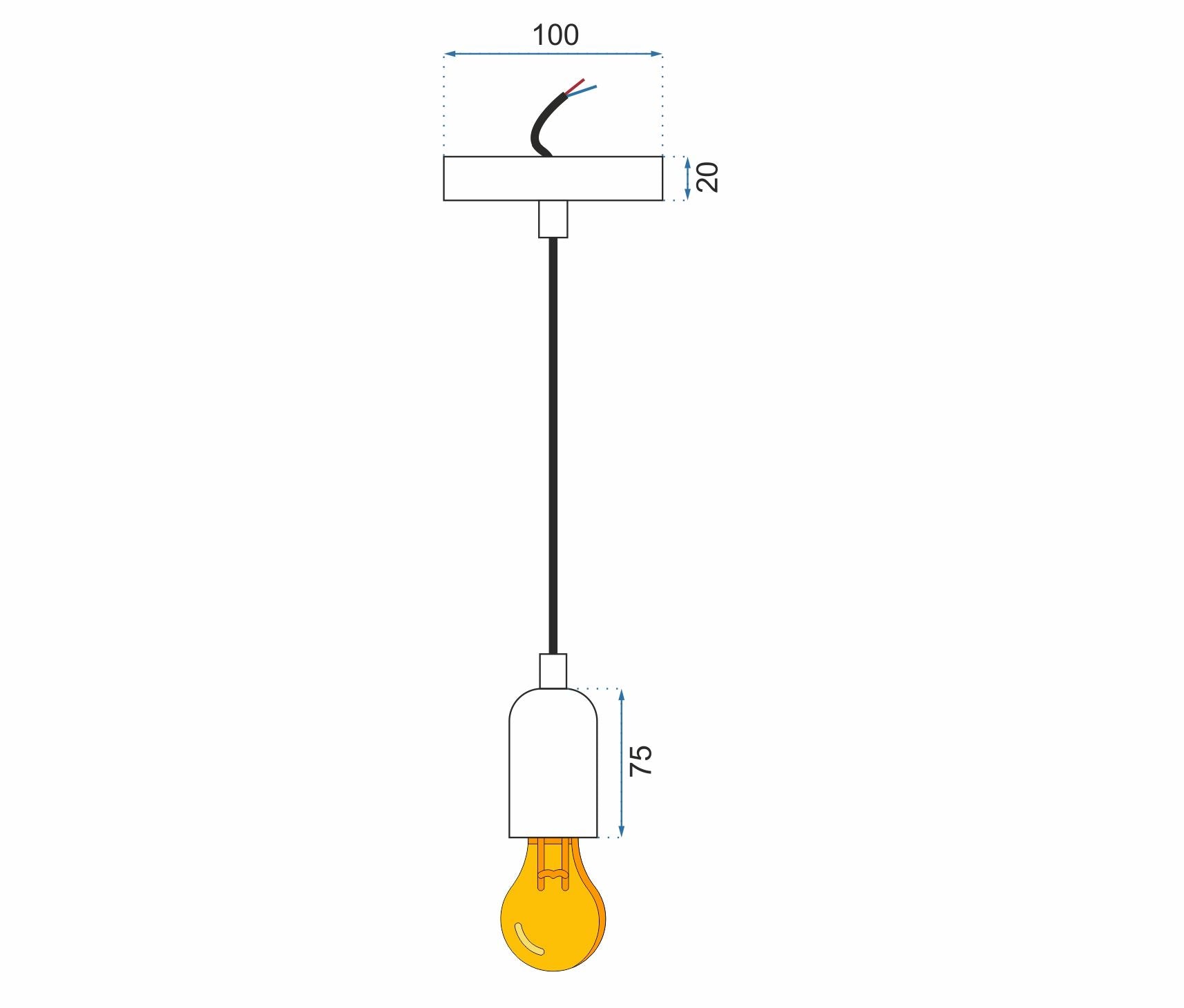 Lampa Sufitowa Wisząca Oprawka APP356-1CP Satyna