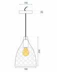 Lampa wisząca lustrzana APP278-1CP SREBRNA