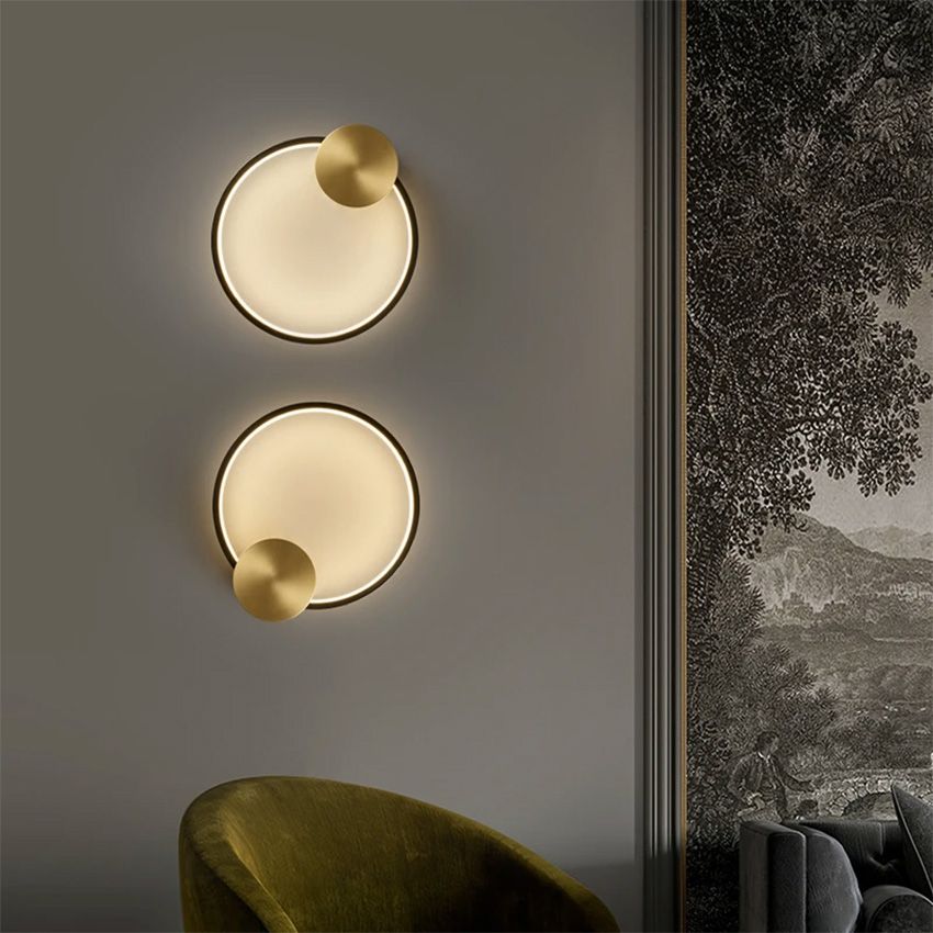 Lampa Ścienna Kinkiet Led App1385-cw Old Gold 30cm