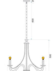 Lampa Sufitowa Wisząca Rustykalna APP647-5CP Czarna