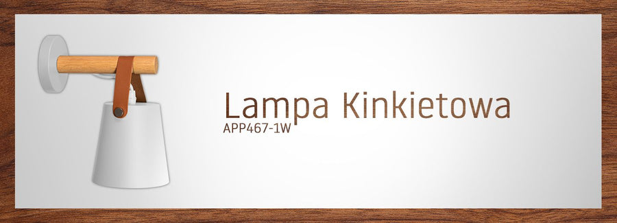 Lampa Kinkiet Ścienny Metalowy Z Paskiem APP467-1W Biała