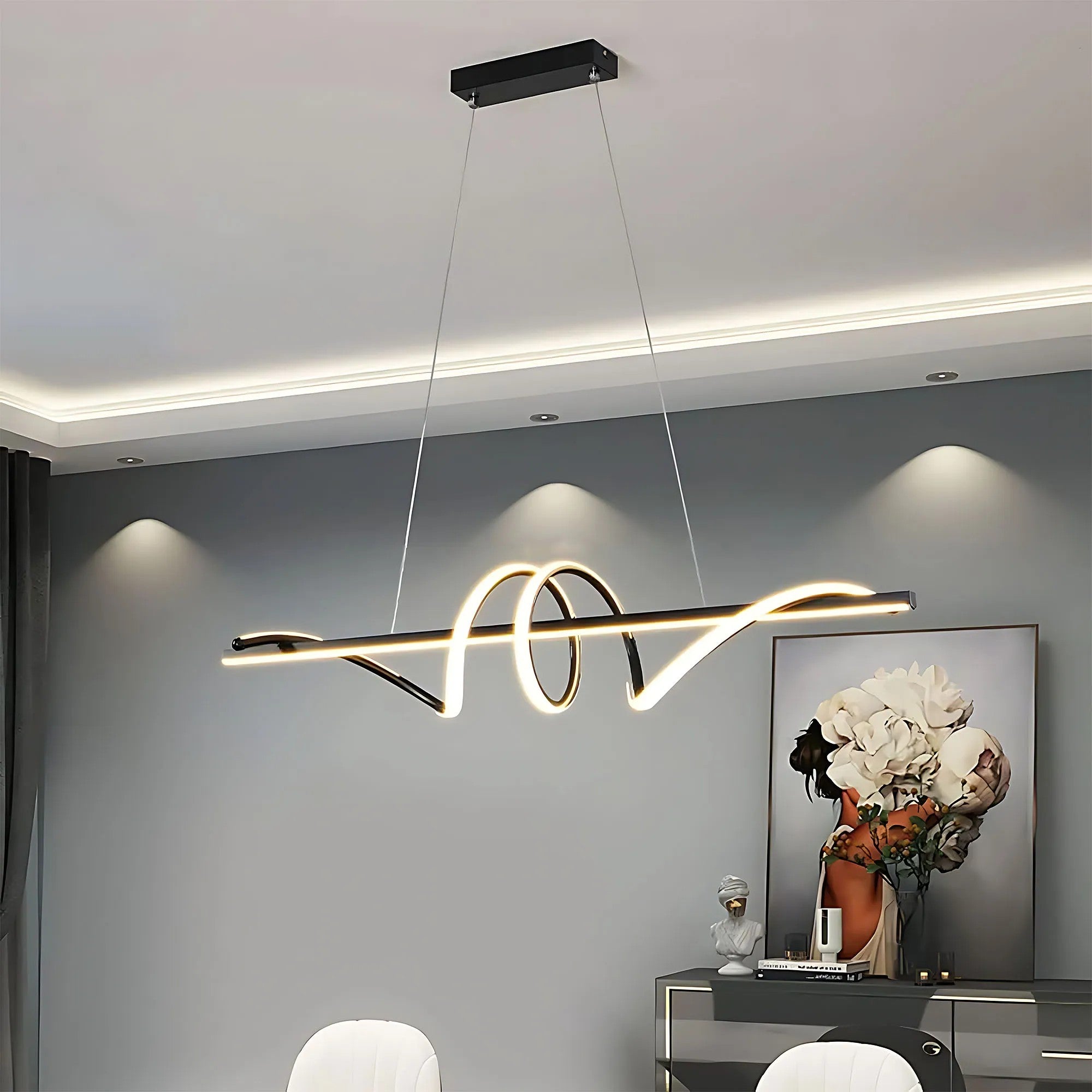 Lampa WISZĄCA LED LHJ023-CP 120 Cm CZARNA 17