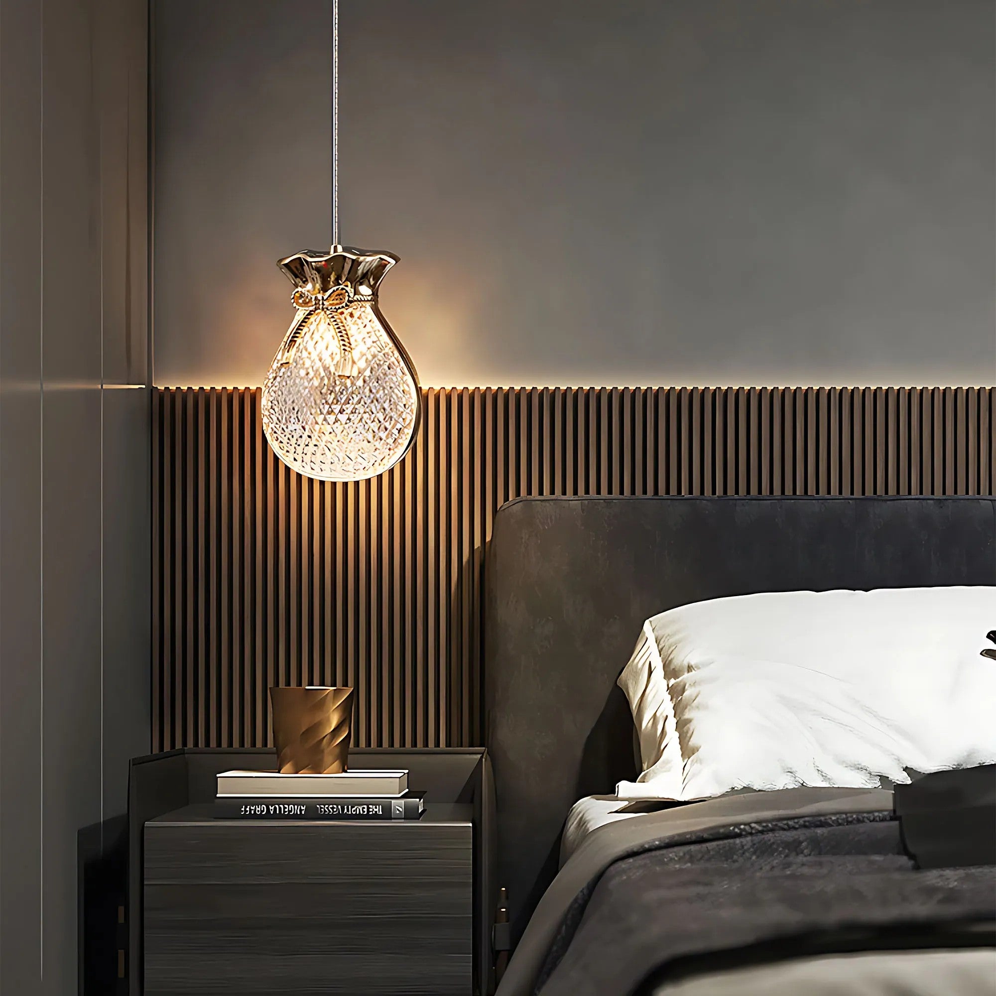 LAMPA SUFITOWA WISZĄCA LHJ107-1CP JASNE RÓŻOWE ZŁOTO 17