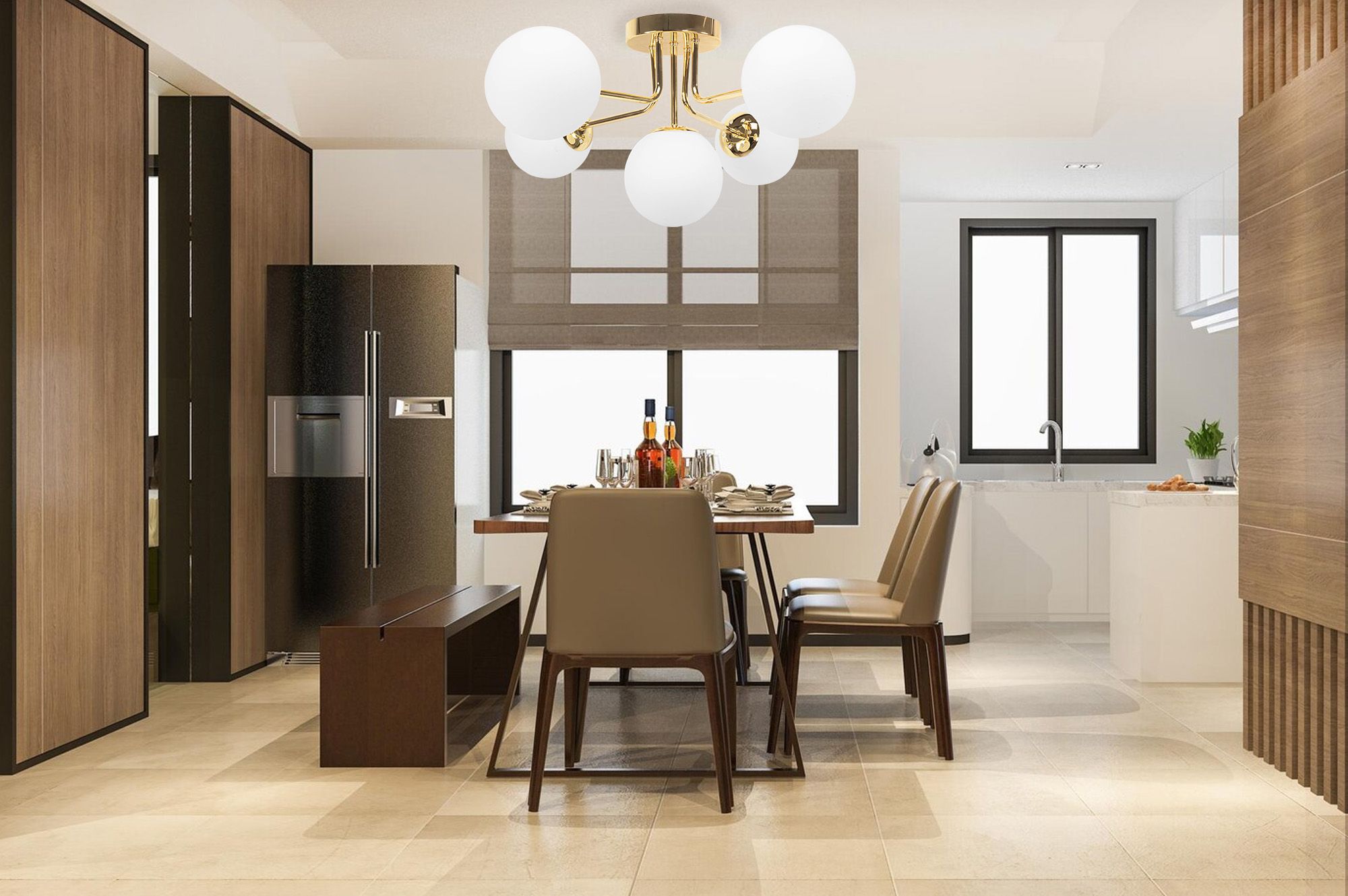 Lampa Sufitowa Złota APP1575-5C 4