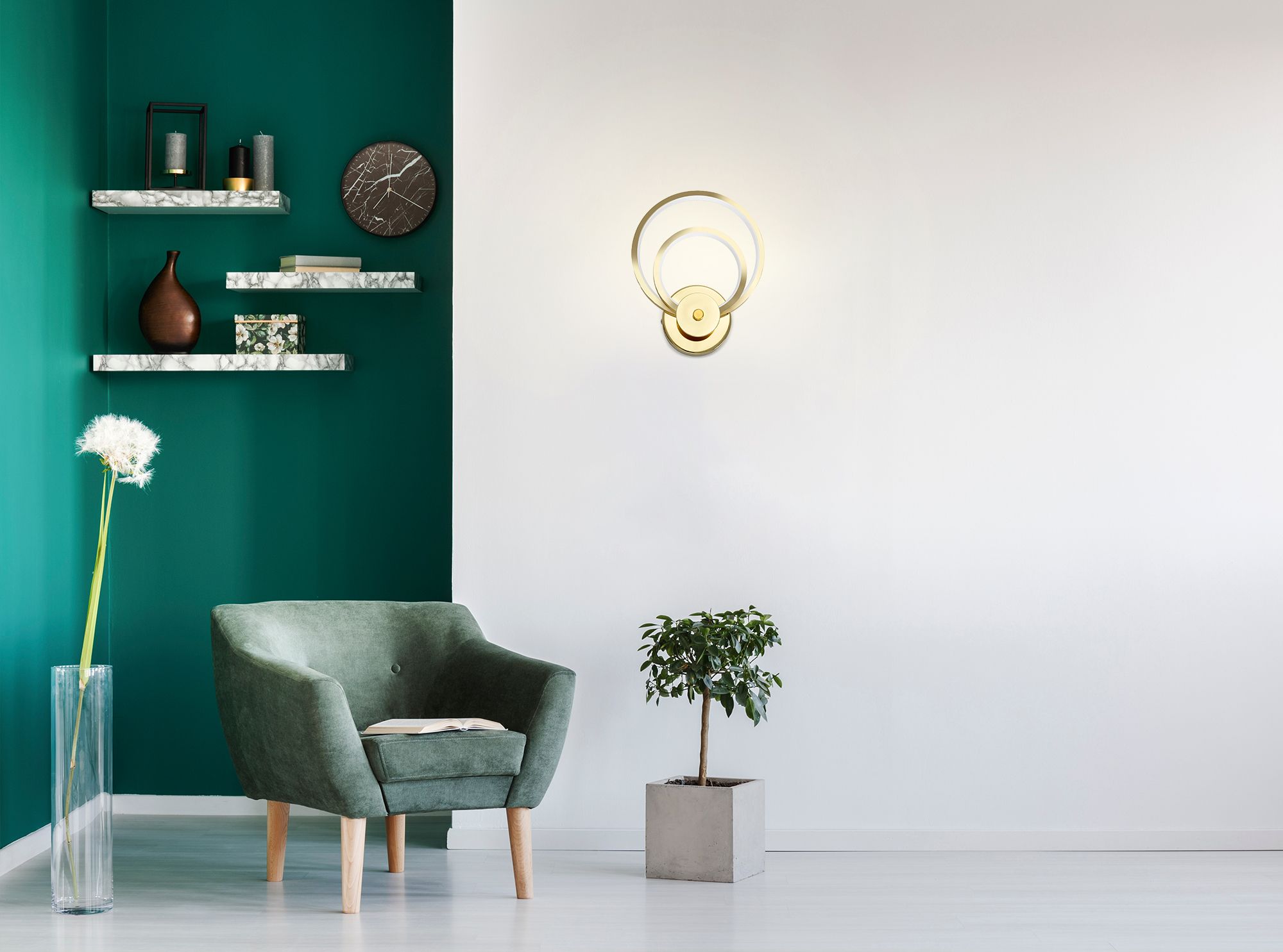 Lampa Ścienna Kinkiet Led App1043-w Złota