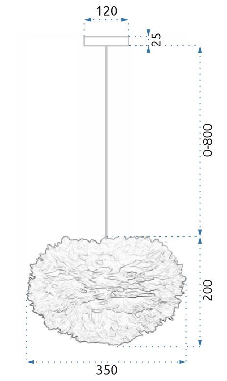 Lampa Wisząca z Piór APP335-3CP Biała
