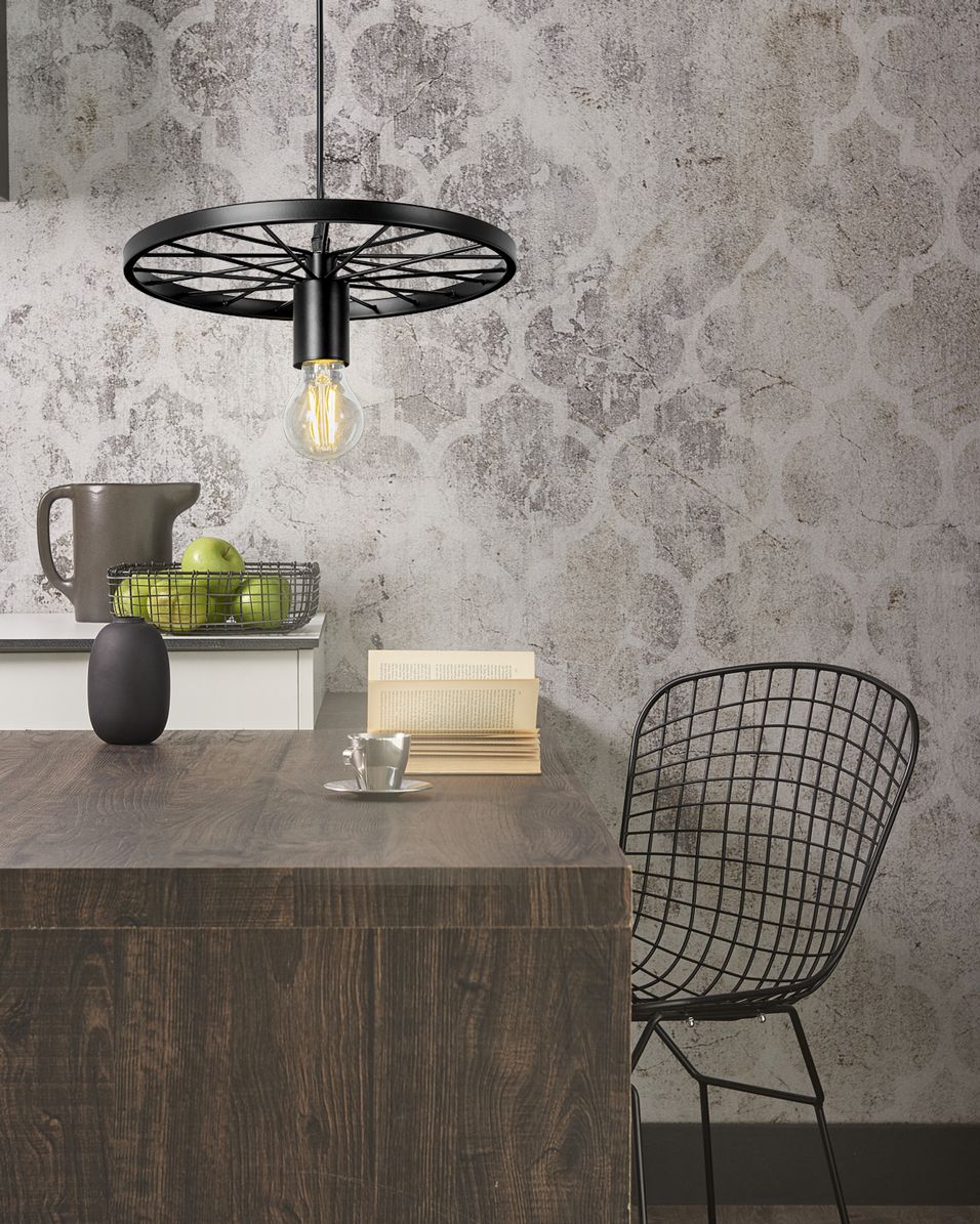 Lampa Sufitowa Wisząca Retro Koło Loft APP212-1CP