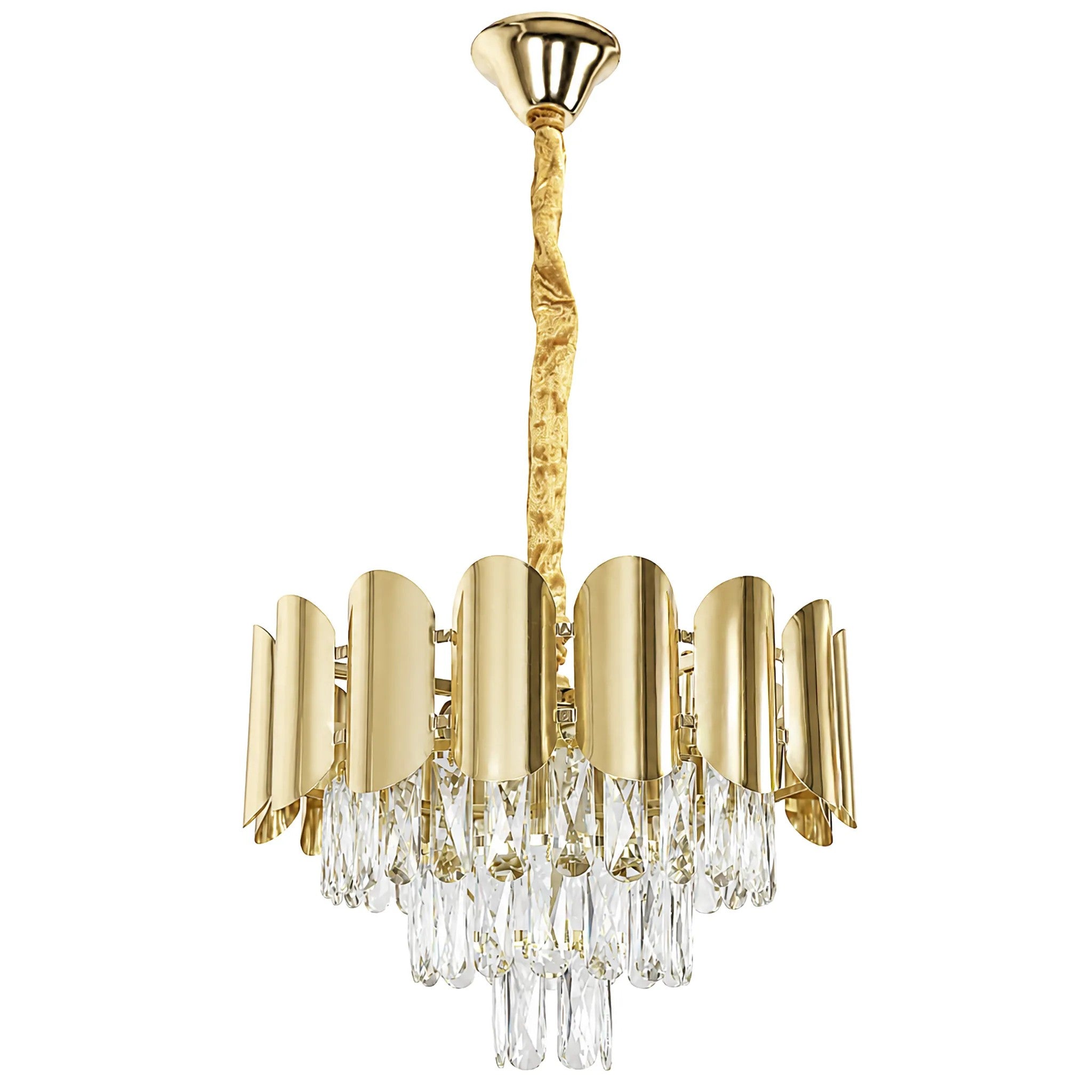 Lampa Wisząca Z Kryształami SWE099-CP 40cm Złota 1