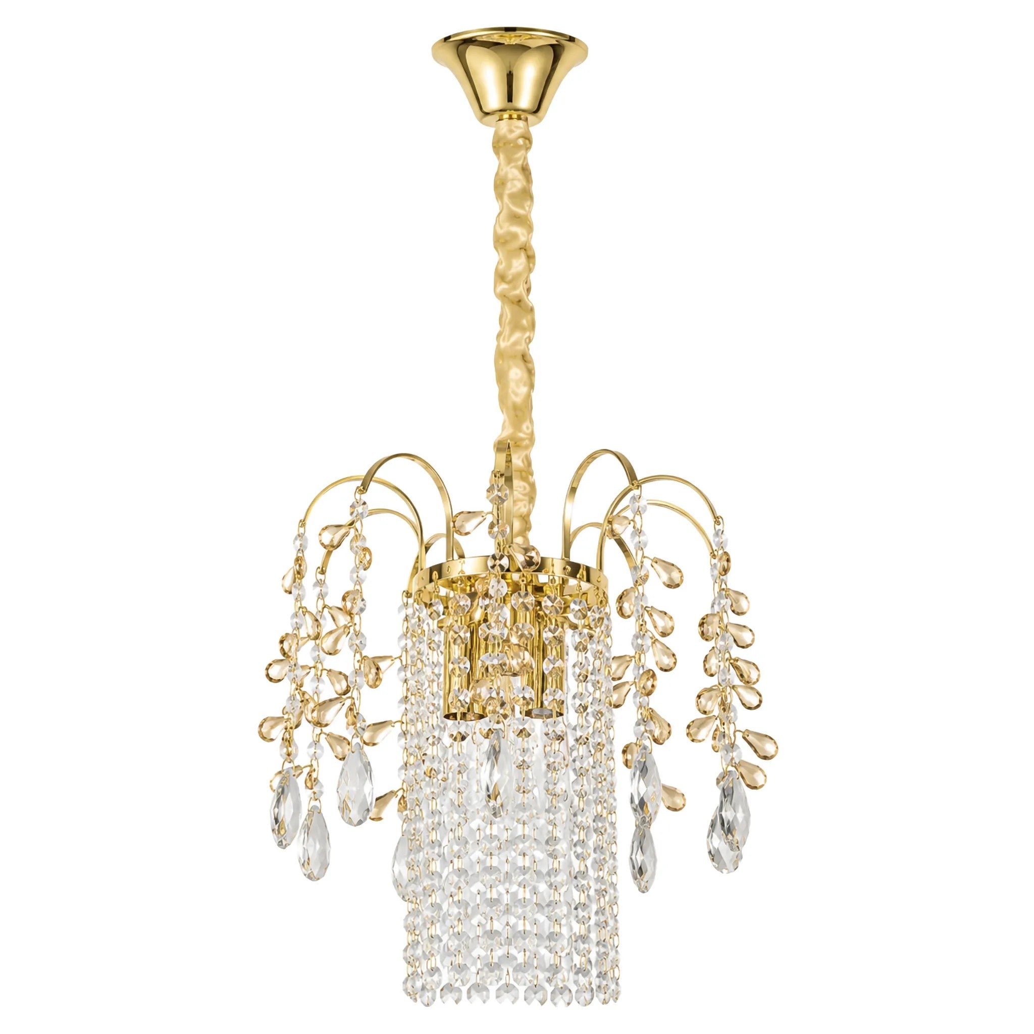 Lampa Wisząca Z Kryształami SWE090-CP 30cm Złota 1