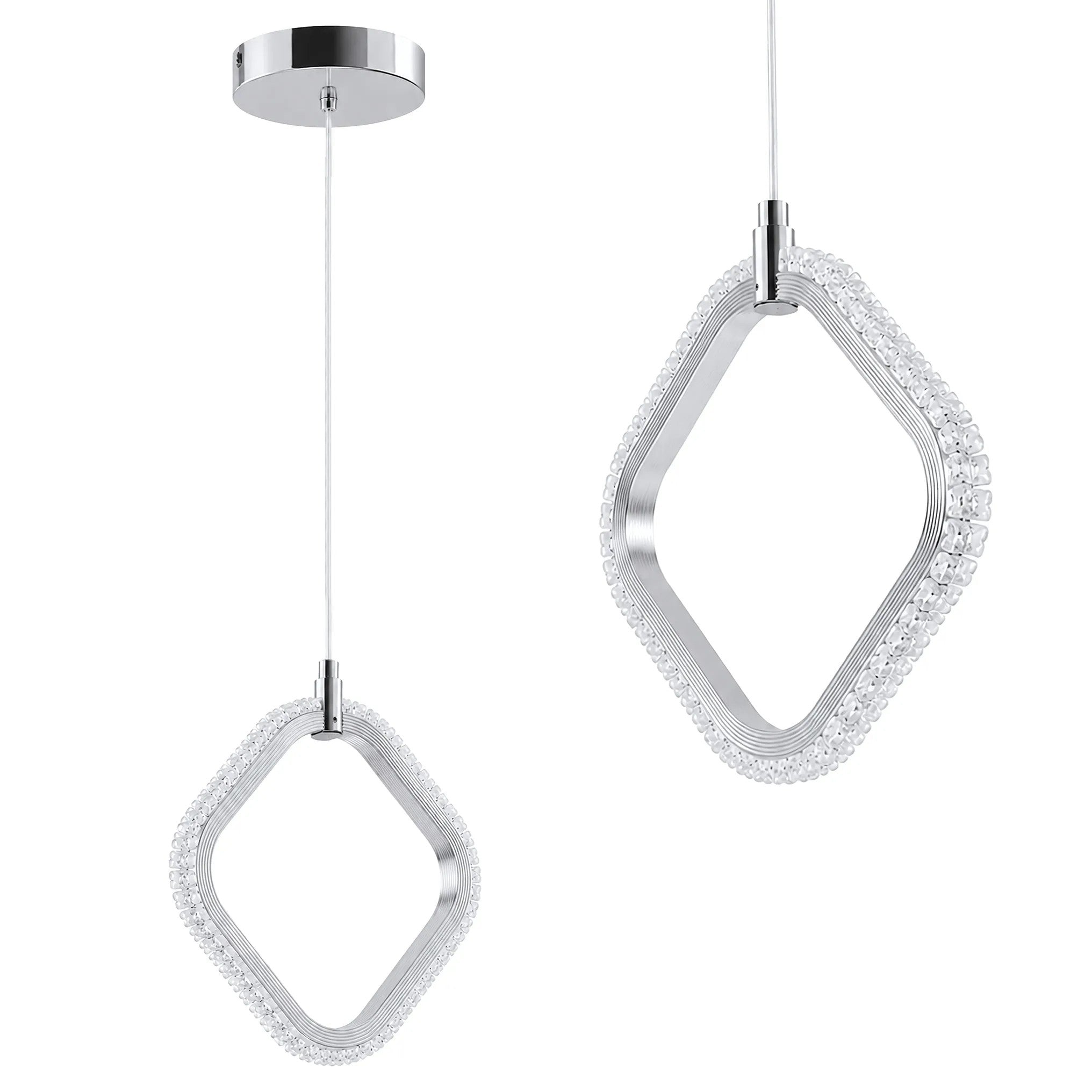 Lampa Sufitowa Wisząca LED LHJ127-W Chrom 1