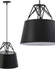 Lampa Sufitowa Wisząca Metalowa APP422-1CP Czarna 1