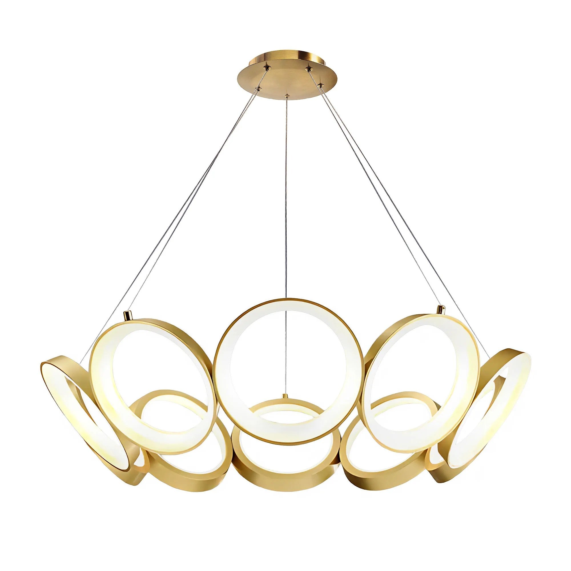 LAMPA WISZĄCA LED APP1800-CP ZŁOTA SZCZOTKOWANA 1