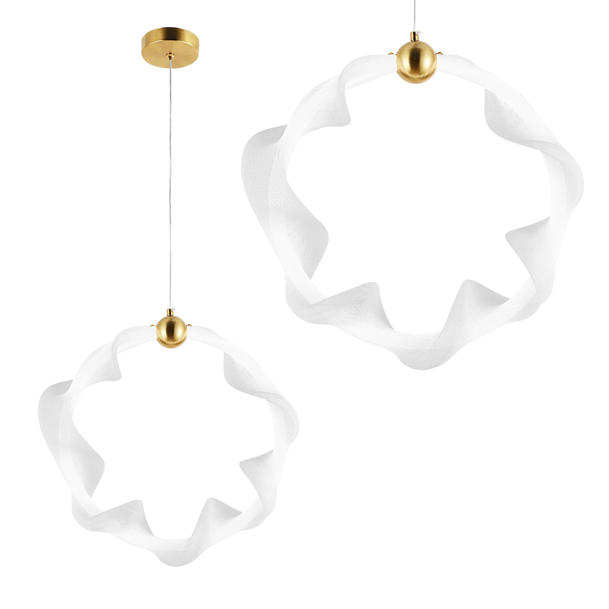 LAMPA WISZĄCA LED G014-1CP BIAŁY/ZŁOTY 1